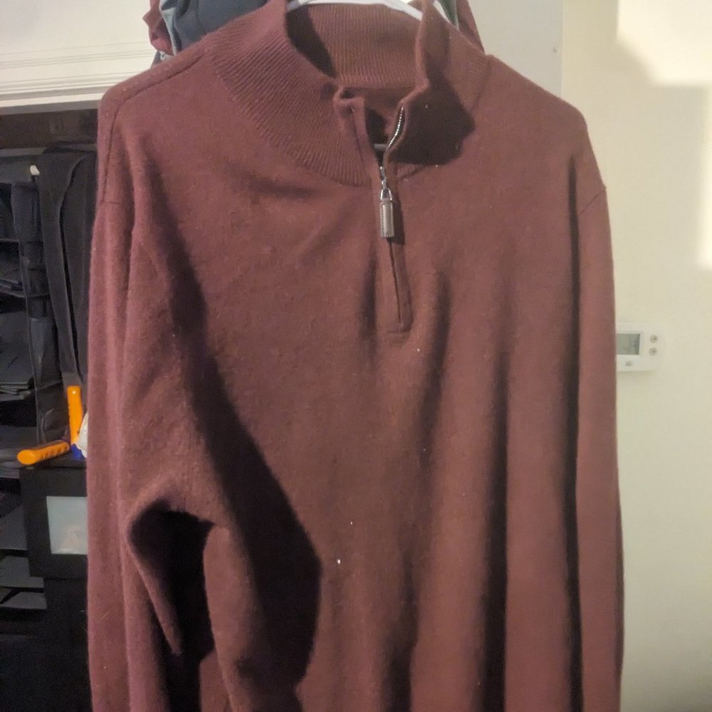 Burgundy Isaac Mizrahi Cashmere Sweater